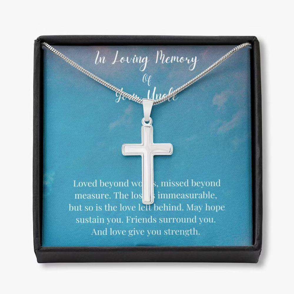 In Loving Memory Of Your Uncle Necklace, Memorial Gifts For Loss Of An Uncle Necklace Rakva
