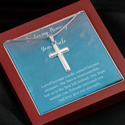 In Loving Memory Of Your Uncle Necklace, Memorial Gifts For Loss Of An Uncle Necklace Rakva