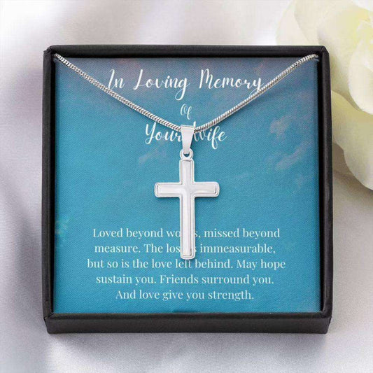 In Loving Memory Of Your Wife Necklace, Memorial Gifts For Loss Of A Wife Necklace Rakva