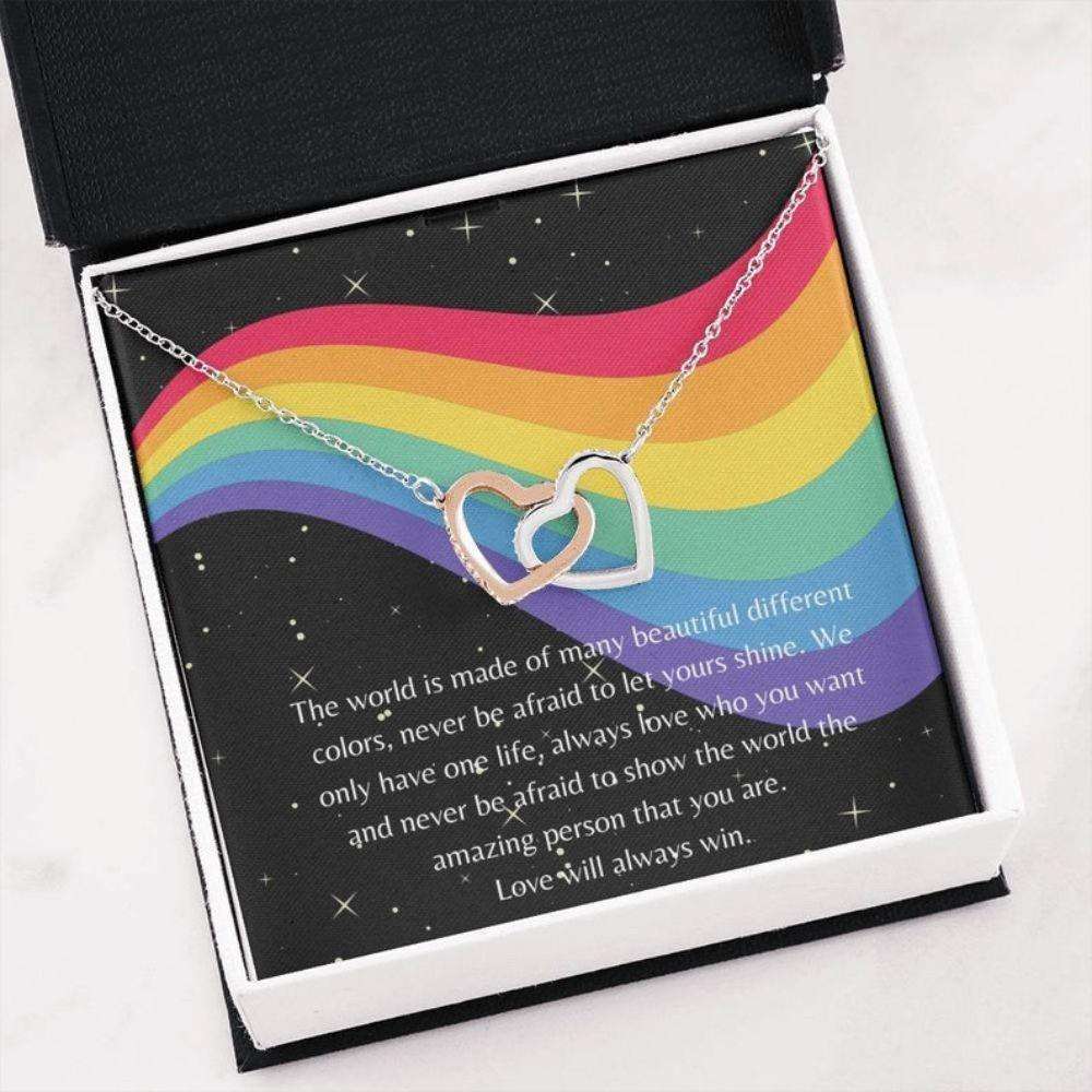 Lgbt Gift Necklace “ Pride Rainbow Card “ Be You Gift “ Gay Pride Gift “ Lesbian Pride Gift “ Bisexual Pride Gift “ Transgender Pride Gift Rakva