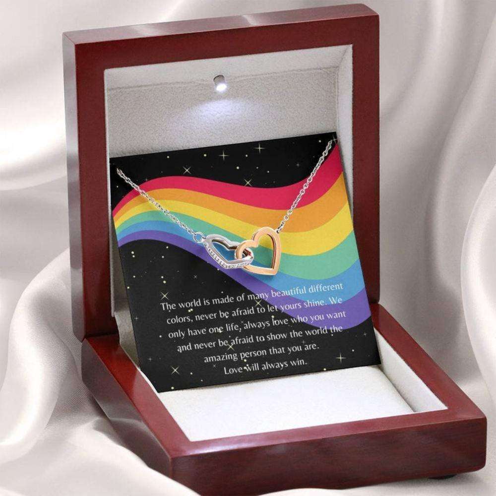 Lgbt Gift Necklace “ Pride Rainbow Card “ Be You Gift “ Gay Pride Gift “ Lesbian Pride Gift “ Bisexual Pride Gift “ Transgender Pride Gift Rakva