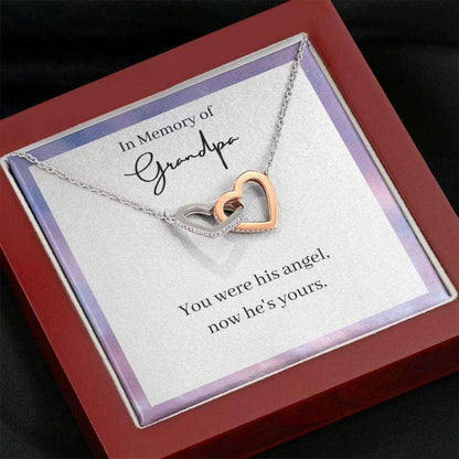 Loss Of A Grandpa Sympathy Necklace, Memorial Gift For A Grandpa, Grandpa Loss Gift Necklace Rakva