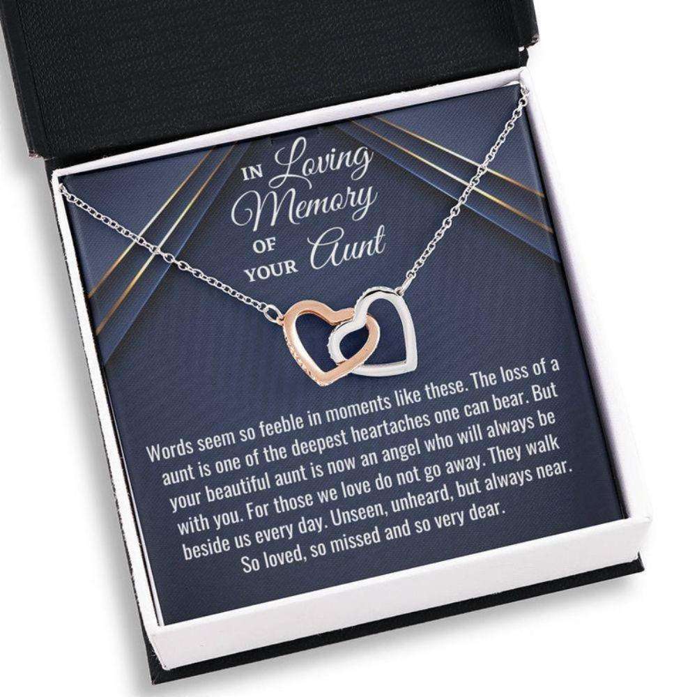 Loss Of Aunt Necklace Gift, Bereavement Gift, Sorry For Your Loss, Sympathy Necklace, Aunt Memorial Gift, Aunt Remembrance Memorials Necklace Rakva