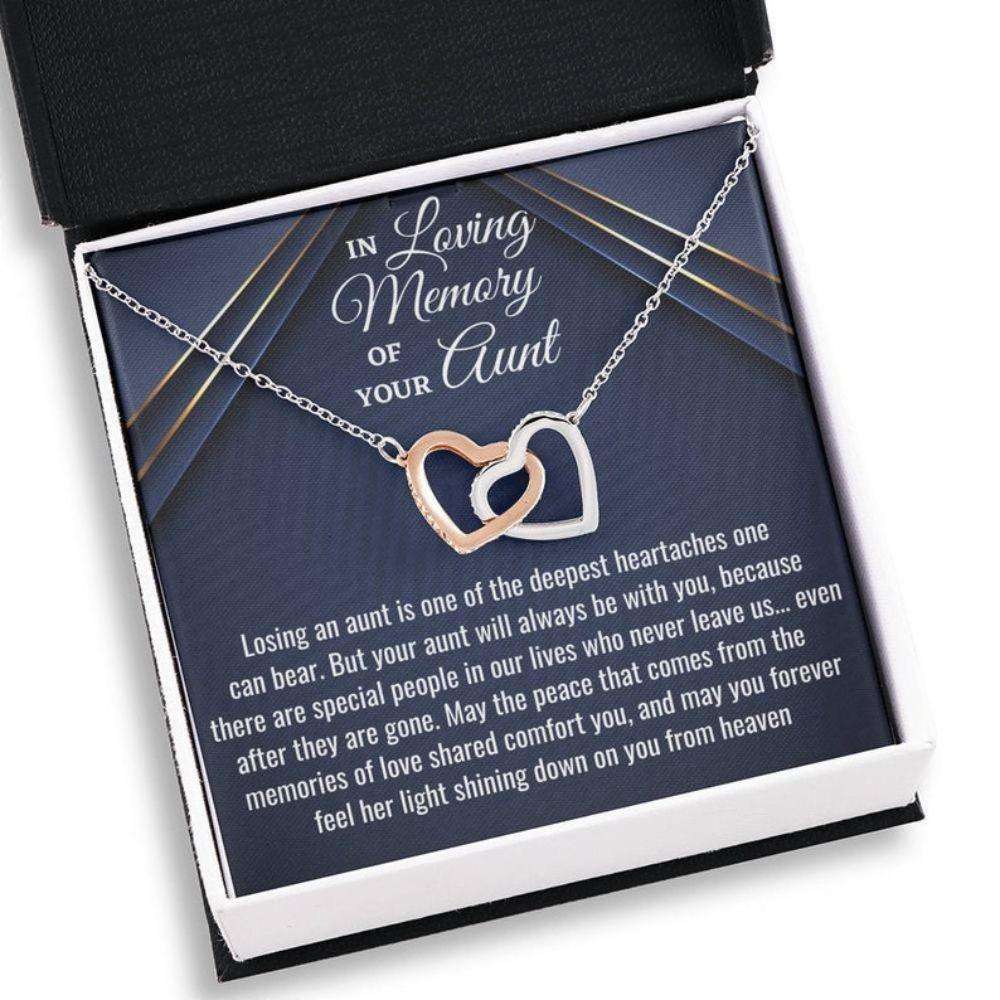 Loss Of Aunt Necklace Gift, Condolences Gift, Sympathy Bereavement Gift, Sorry For Your Loss, Death Of Aunt Grieving Memorial Gift Memorials Necklace Rakva
