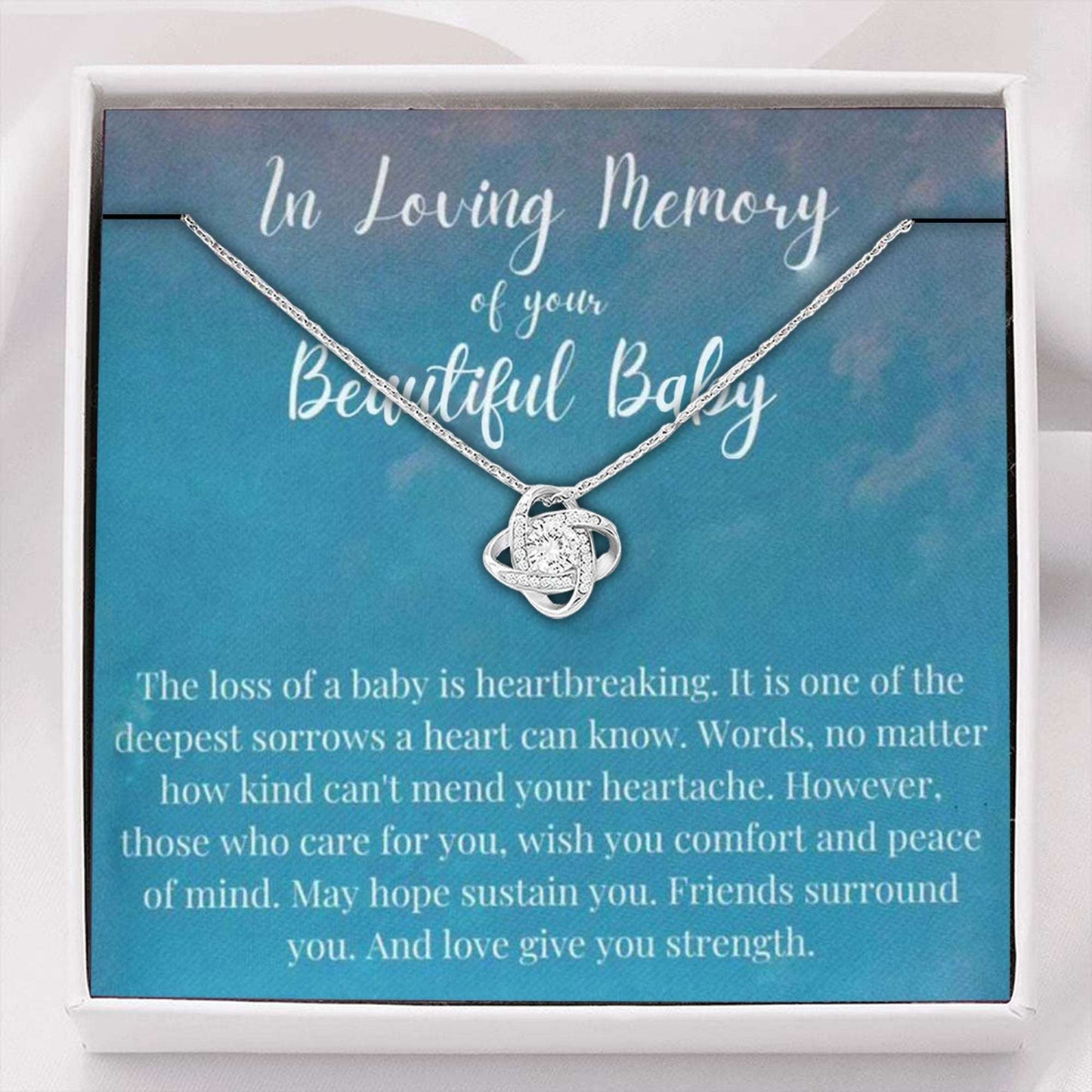 Loss Of Baby Necklace Gift, Infant Loss Gifts, Miscarriage Necklace, Pregnancy Loss Sorry Rakva