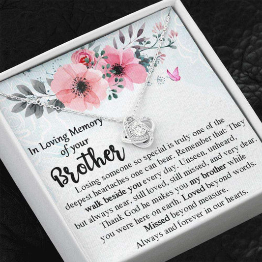 Loss Of Brother Necklace, Memorial Necklace Sympathy Gift Brother Remembrance Frame Brother Memorial Gift Bereavement Condolence Keepsake Gifts Rakva