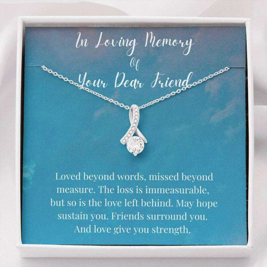 Loss Of Friend Necklace Grief Gift, Friend Remembrance Gift, Sympathy Gift, Memorial Necklace Rakva