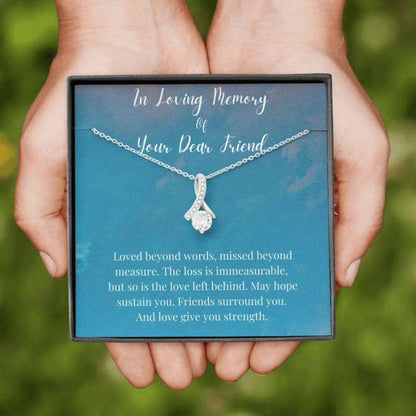 Loss Of Friend Necklace Grief Gift, Friend Remembrance Gift, Sympathy Gift, Memorial Necklace Rakva