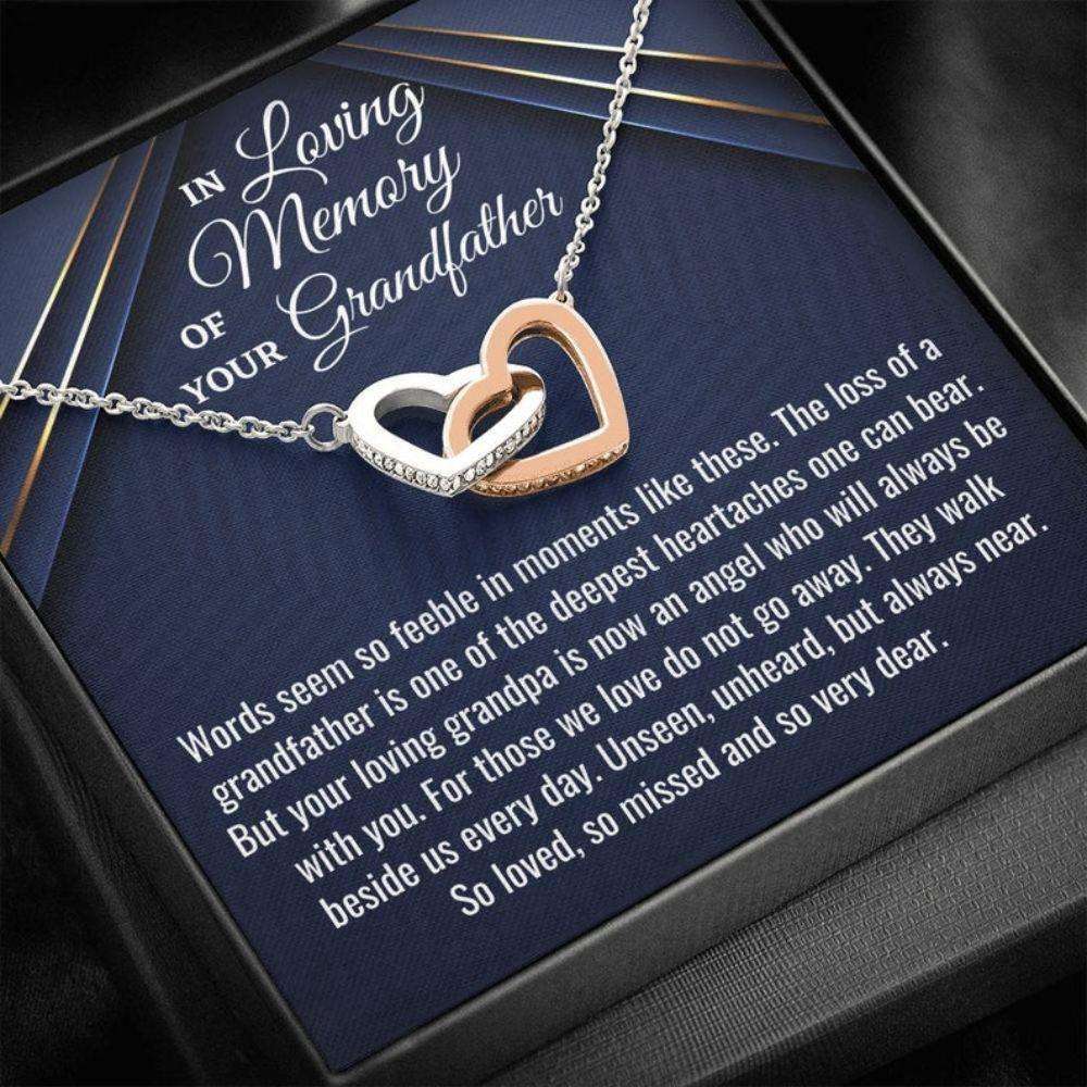 Loss Of Grandfather Gift, Bereavement Gift, Sorry For Your Loss, Sympathy Necklace, Grandfather Memorial Gift, Grandpa Remembrance Necklace Rakva