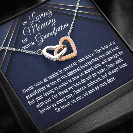 Loss Of Grandfather Gift, Bereavement Gift, Sorry For Your Loss, Sympathy Necklace, Grandfather Memorial Gift, Grandpa Remembrance Necklace Rakva
