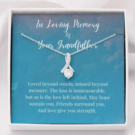 Loss Of Grandfather Necklace Gift, Grandfather Memorial Gift Condolence Gift, Grief Gift Necklace Rakva