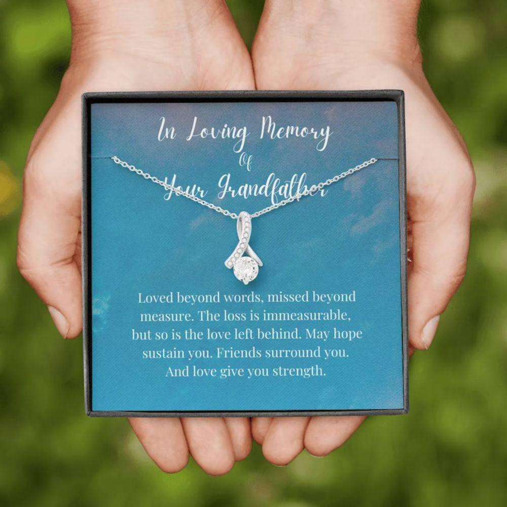 Loss Of Grandfather Necklace Gift, Grandfather Memorial Gift Condolence Gift, Grief Gift Necklace Rakva