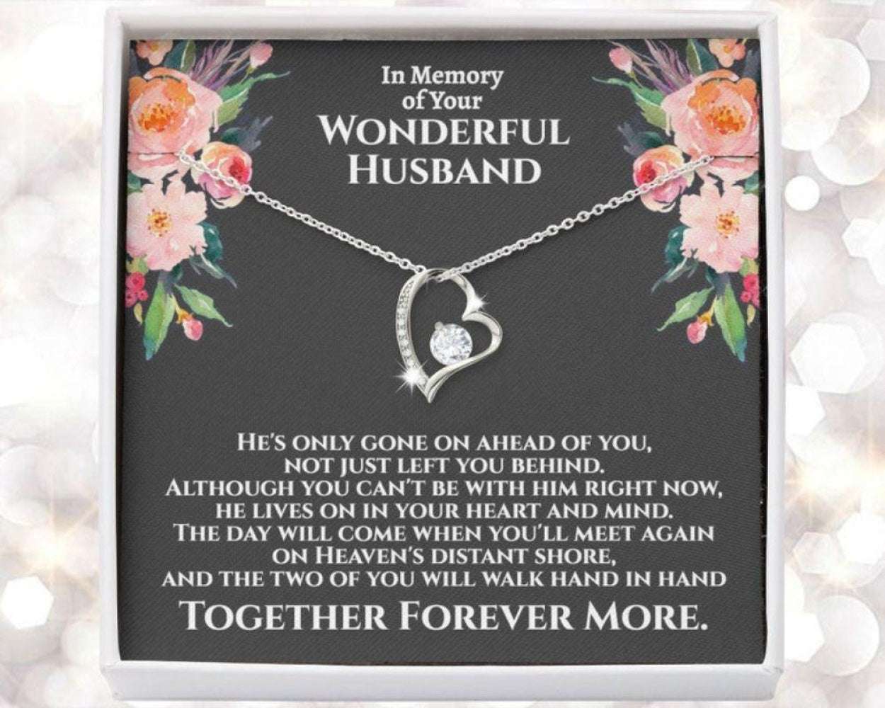 Loss Of Husband Necklace, Gift For Newly Widowed, Sympathy Gift, Memorial Necklace Rakva