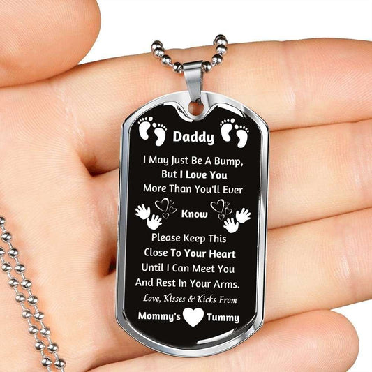 Love You More Than You Ever Know Dog Tag Military Chain Necklace Rakva