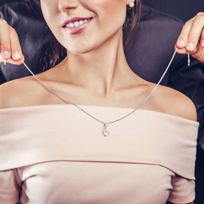 Luxury Gift Idea For Wife - 925 Sterling Silver Pendant For Karwa Chauth Rakva