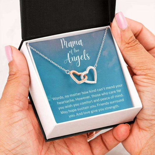Mama Of Two Angels Necklace, Twin Miscarriage Gift, Loss Of Twins, Miscarriage Keepsake Necklace Rakva