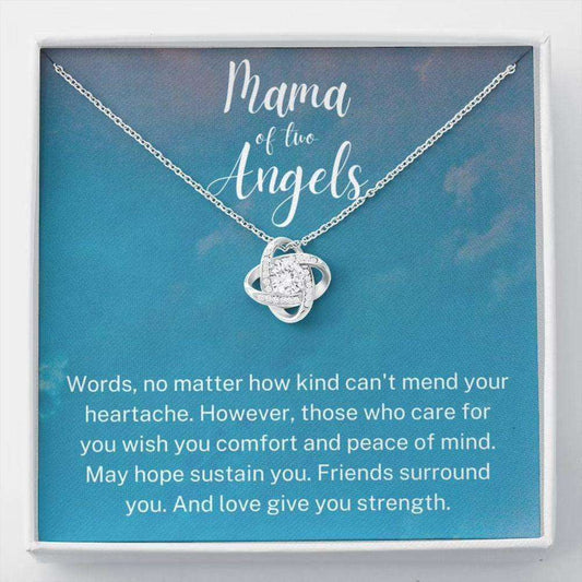 Mama Of Two Angels Necklace, Twin Miscarriage Gift, Loss Of Twins, Miscarriage Keepsake Rakva