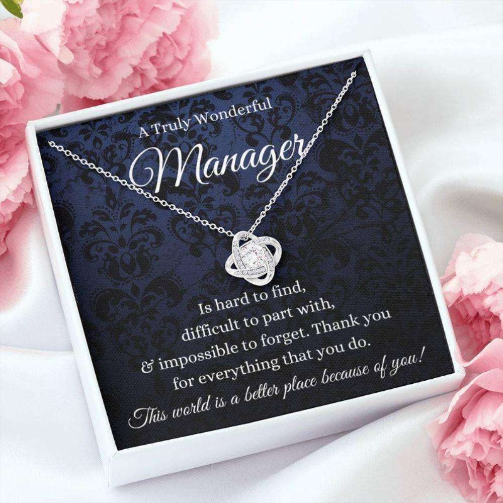 Manager Necklace Gift Women, Gift For Manager Retirement, Office Manager Appreciation Gift, Manager Christmas Present Rakva