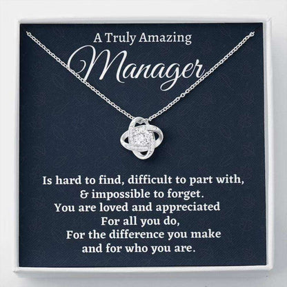 Manager Necklace, Manager Gift, Appreciation Gift For A Manager, Love Knot Necklace, Manager Gift Rakva
