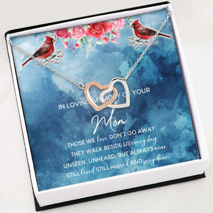 Memorial Necklace “ Gift For Loss Of Mom “ Interlocking Hearts Necklace Rakva