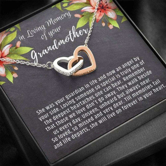 Memorial Necklace, Grandmother Loss Of Grandma In Memory Of Grandmom Sorry For Your Loss Of Loved One Condolence Bereavement Gift Rakva