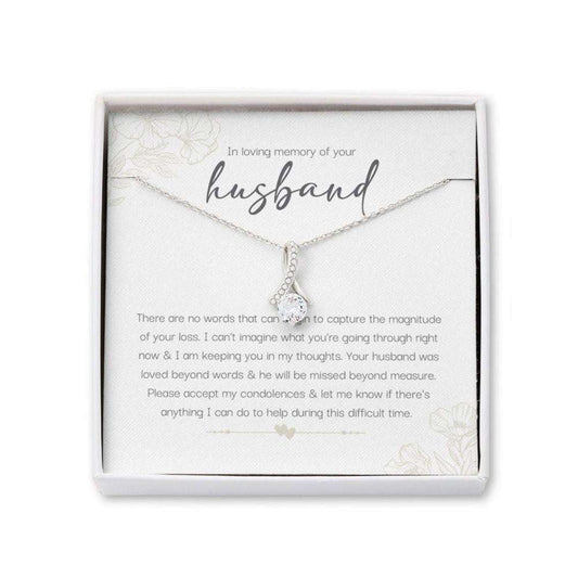 Memorials Necklace, Bereavement Gift, Loss Of Husband Necklace, In Loving Memory Of Husband Alluring Beauty Necklace Rakva