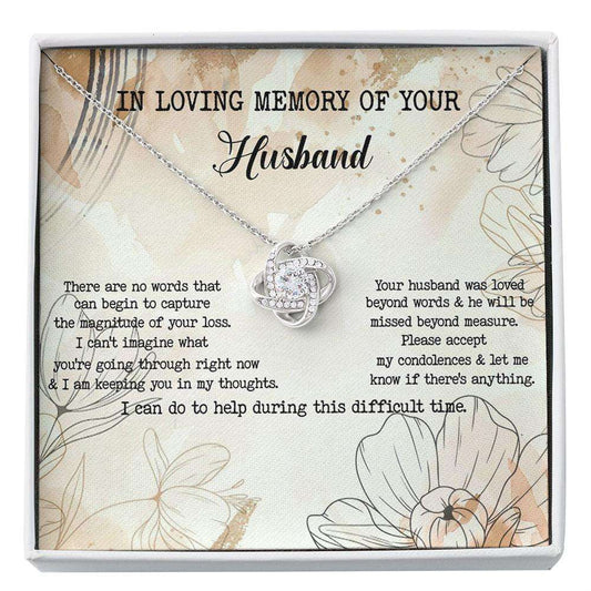 Memorials Necklace, Bereavement Gift, Loss Of Husband Necklace, In Loving Memory Of Husband Custom Necklace Rakva
