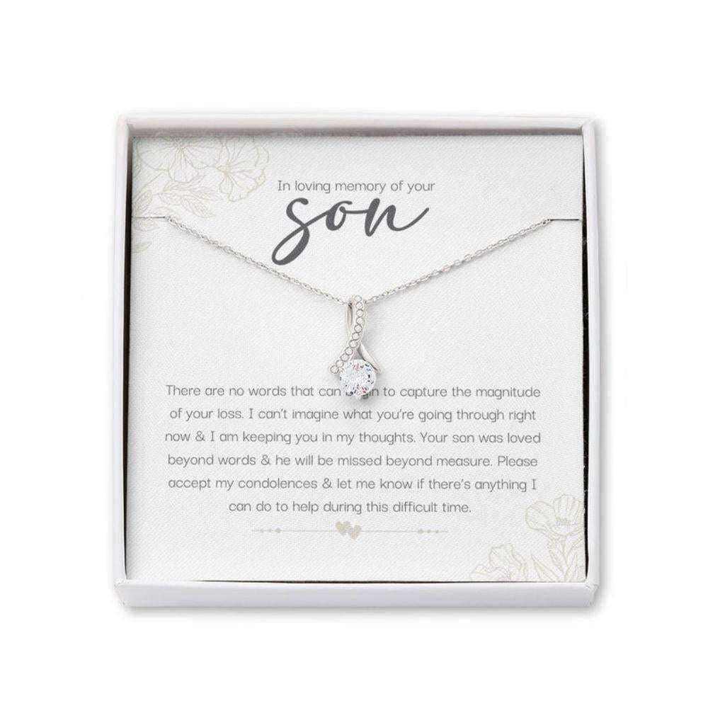 Memorials Necklace, Bereavement Gift, Loss Of Son, In Loving Memory Of Your Son Necklace, Son Memorial Remembrance Rakva