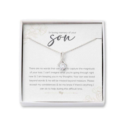 Memorials Necklace, Bereavement Gift, Loss Of Son, In Loving Memory Of Your Son Necklace, Son Memorial Remembrance Rakva