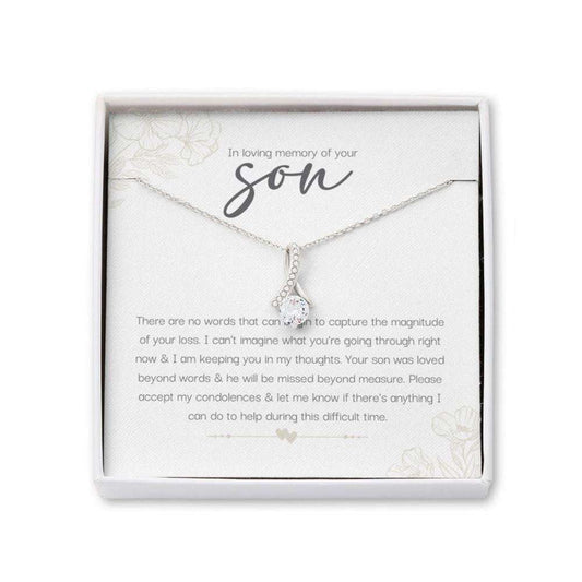 Memorials Necklace, Bereavement Gift, Loss Of Son, In Loving Memory Of Your Son Necklace, Son Memorial Remembrance Rakva