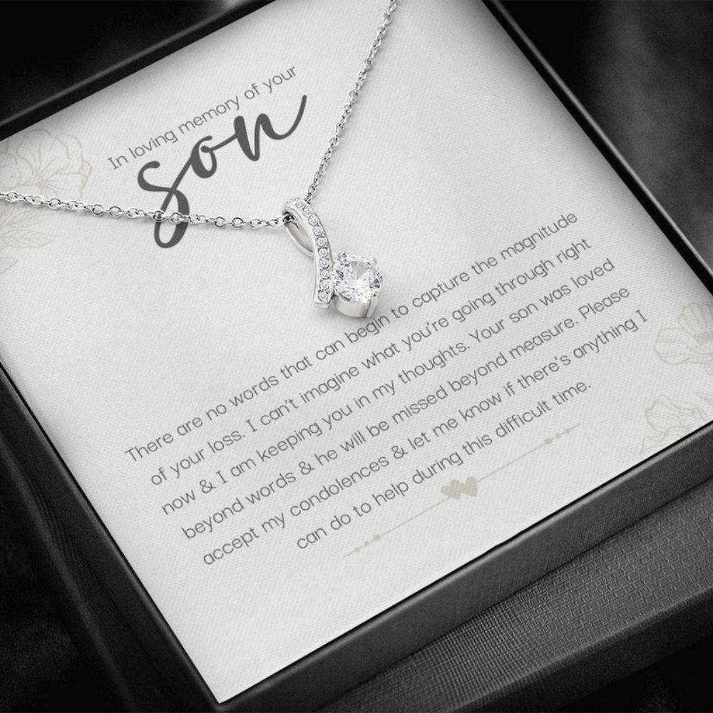 Memorials Necklace, Bereavement Gift, Loss Of Son, In Loving Memory Of Your Son Necklace, Son Memorial Remembrance Rakva
