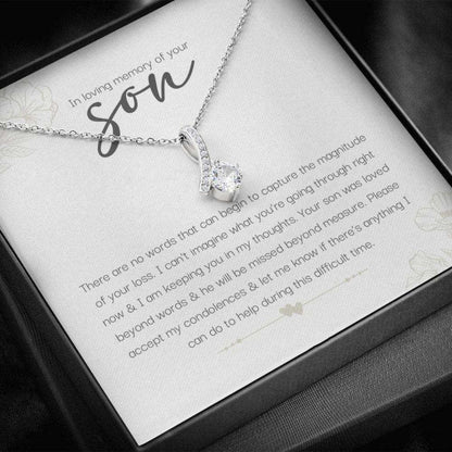 Memorials Necklace, Bereavement Gift, Loss Of Son, In Loving Memory Of Your Son Necklace, Son Memorial Remembrance Rakva