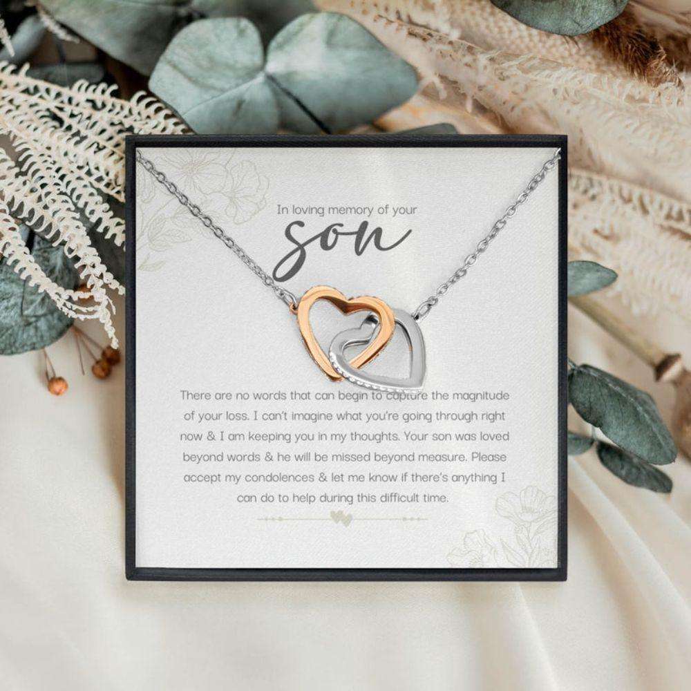 Memorials Necklace, Bereavement Gift, Loss Of Son Necklace, In Loving Memory Of Your Son Memorial Necklace Rakva