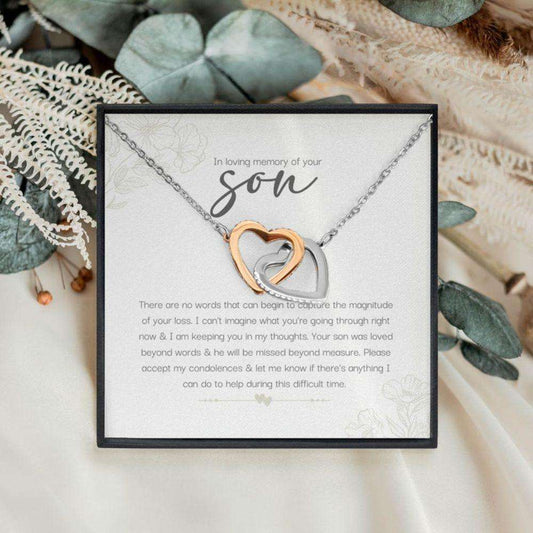 Memorials Necklace, Bereavement Gift, Loss Of Son Necklace, In Loving Memory Of Your Son Memorial Necklace Rakva