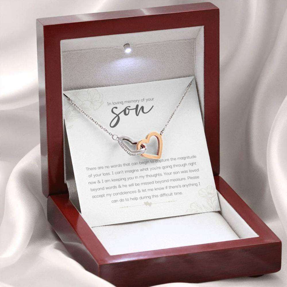 Memorials Necklace, Bereavement Gift, Loss Of Son Necklace, In Loving Memory Of Your Son Memorial Necklace Rakva