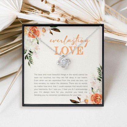 Memorials Necklace, Condolence Gift For Her, Bereavement Gift, Sorry For Your Loss Gift, Love Knot Necklace, Sympathy Gift, Miscarriage Gift Rakva