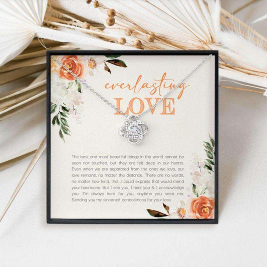 Memorials Necklace, Condolence Gift For Her, Bereavement Gift, Sorry For Your Loss Gift, Love Knot Necklace, Sympathy Gift, Miscarriage Gift Rakva