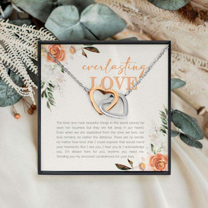 Memorials Necklace, Condolence Gift For Her, Bereavement Gift, Sorry For Your Loss Gift, Two Hearts Necklace, Sympathy Gift, Miscarriage Gift Rakva