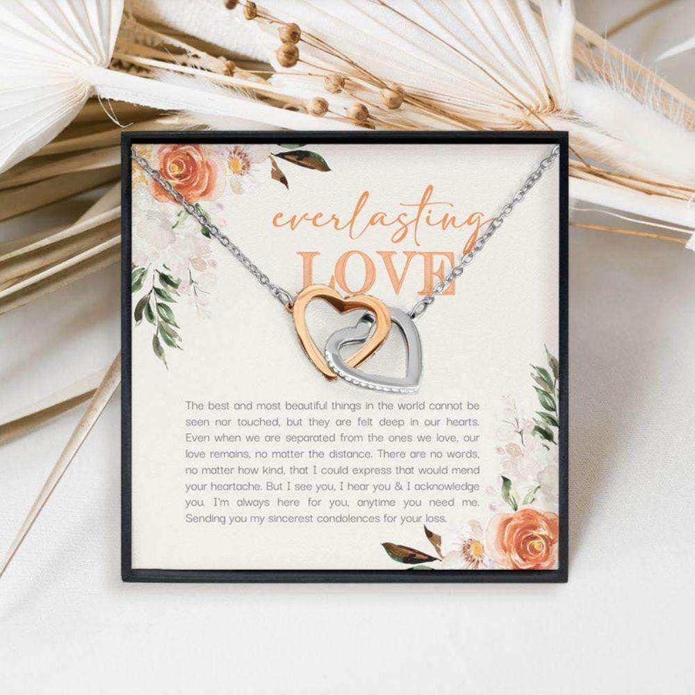 Memorials Necklace, Condolence Gift For Her, Bereavement Gift, Sorry For Your Loss Gift, Two Hearts Necklace, Sympathy Gift, Miscarriage Gift Rakva