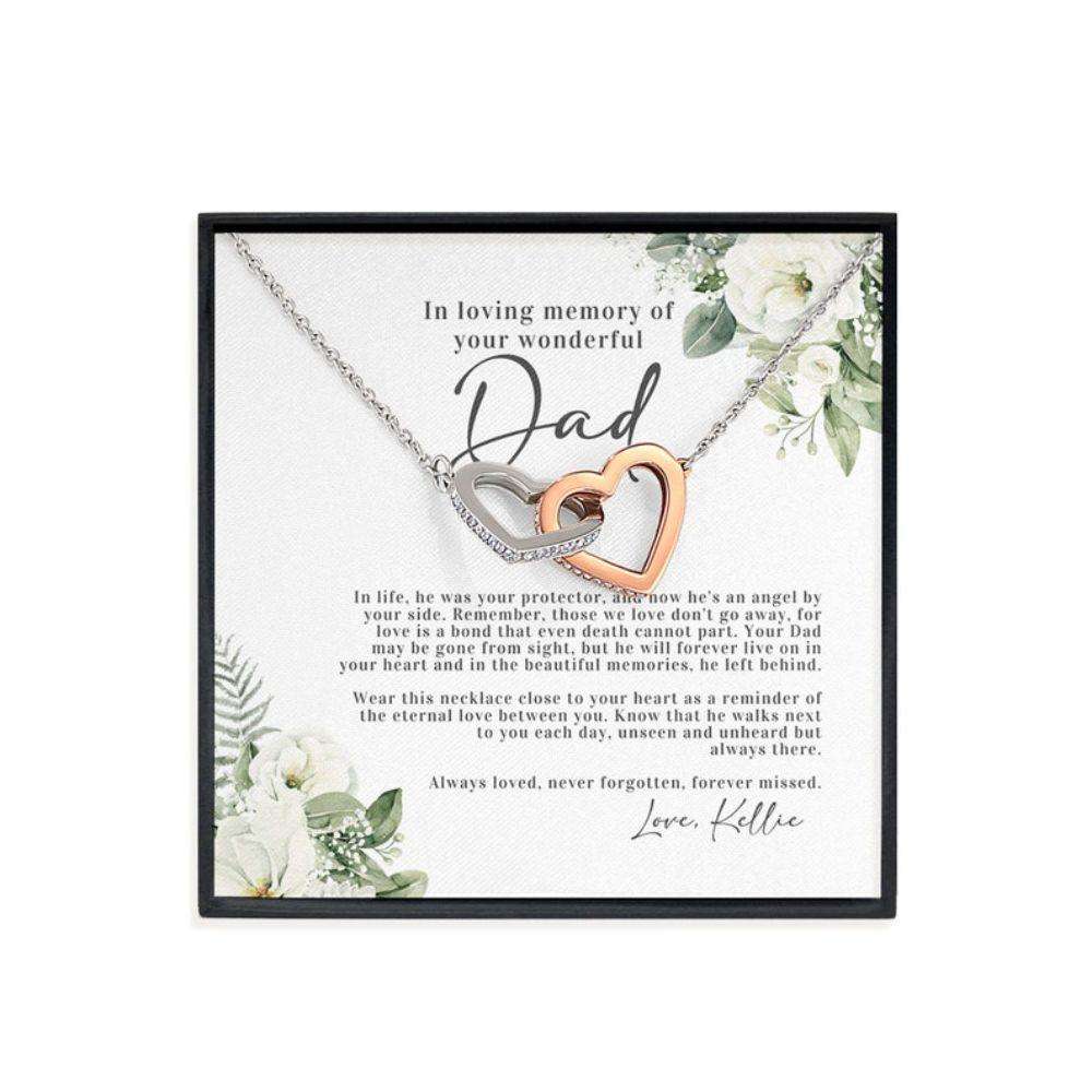 Memorials Necklace, Gift For Loss Of Father, Death Of Dad Gift, Sorry For Your Loss Necklace, Father Passing Away Gift Rakva