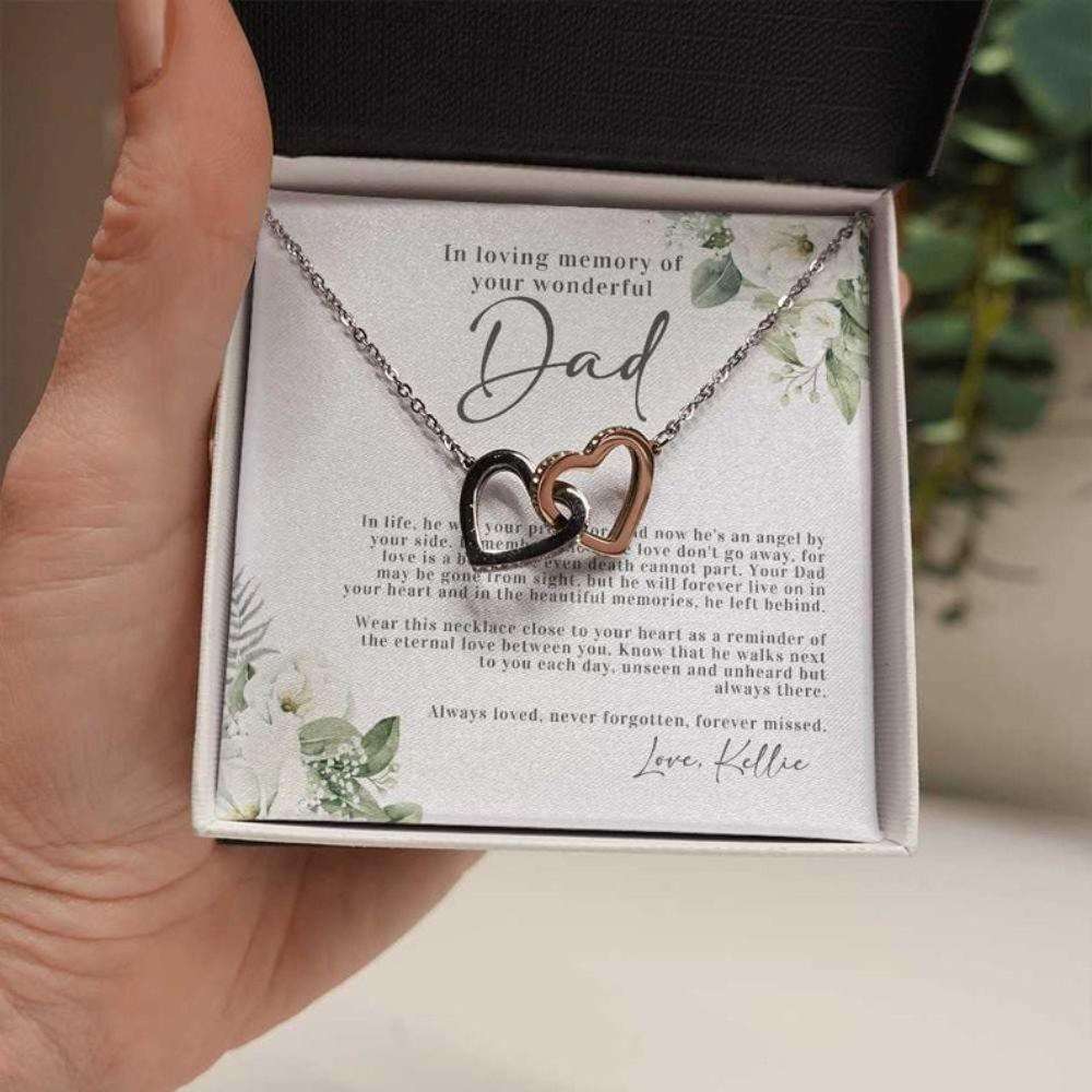 Memorials Necklace, Gift For Loss Of Father, Death Of Dad Gift, Sorry For Your Loss Necklace, Father Passing Away Gift Rakva