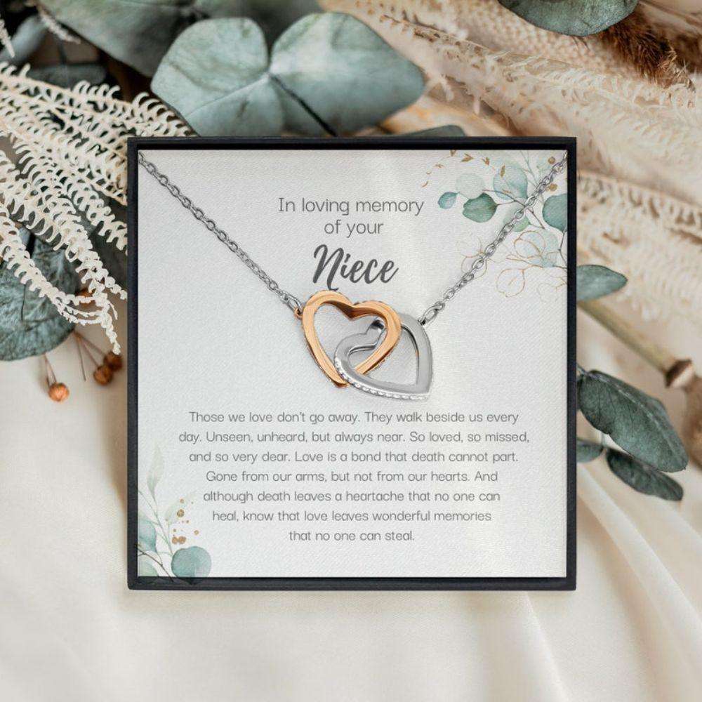 Memorials Necklace, Grief Gift For Loss Of Niece, Sympathy Gift, Niece Remembrance Necklace, Niece Condolence Gift Rakva