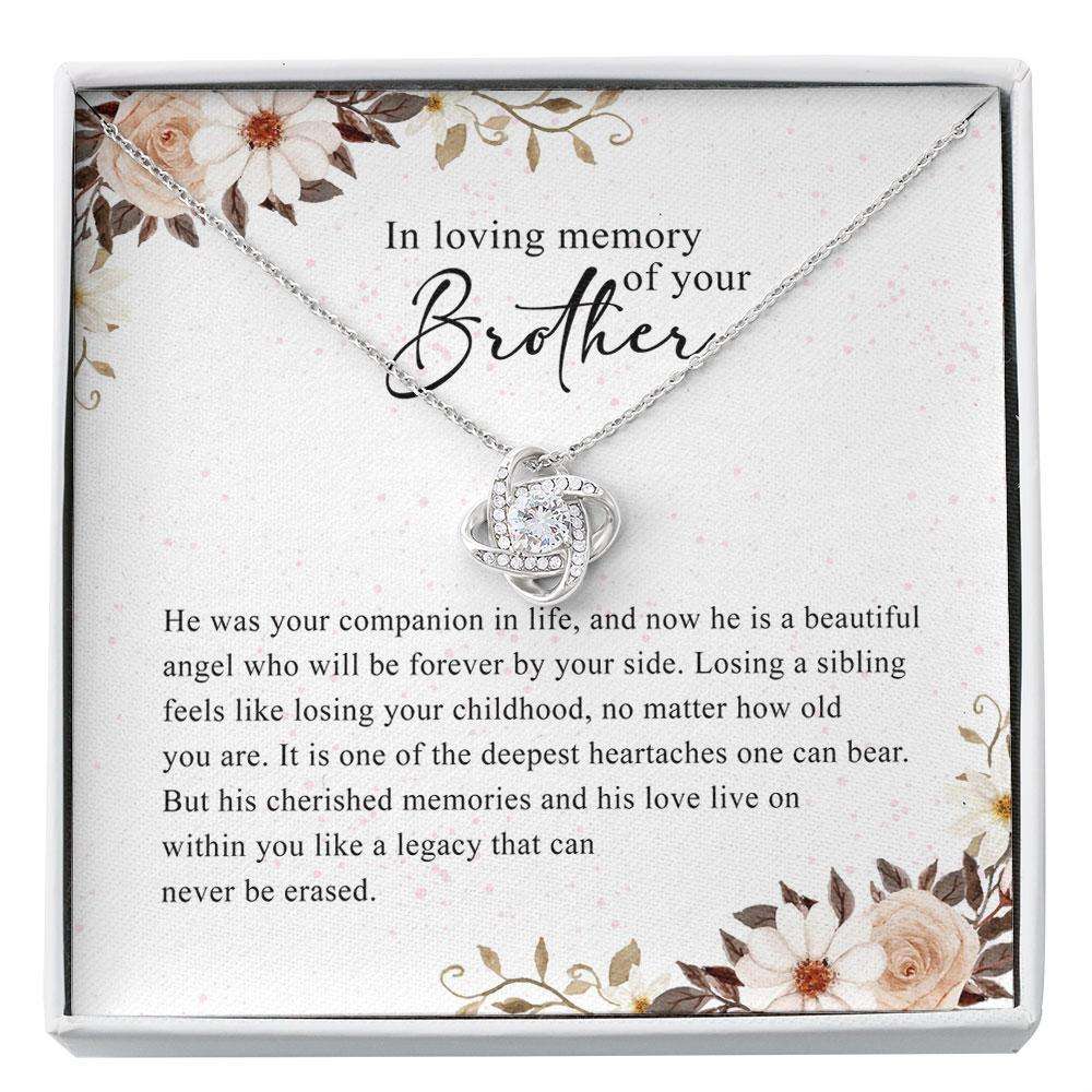 Memorials Necklace, Loss Of Brother Gift, Brother Memorial Condolence Gift, Sorry For Your Loss, Sibling Remembrance Custom Necklace Rakva
