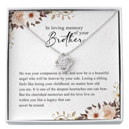 Memorials Necklace, Loss Of Brother Gift, Brother Memorial Condolence Gift, Sorry For Your Loss, Sibling Remembrance Custom Necklace Rakva