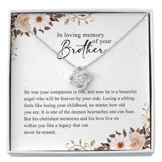 Memorials Necklace, Loss Of Brother Gift, Brother Memorial Condolence Gift, Sorry For Your Loss, Sibling Remembrance Custom Necklace Rakva