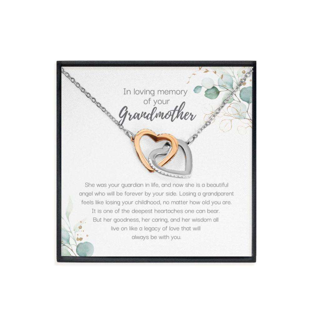 Memorials Necklace, Loss Of Grandmother Gift, Grandma Memorial Condolence Gift, Sorry For Your Loss Bereavement Necklace Memorials Necklace Rakva