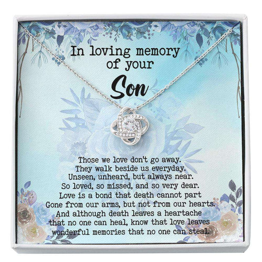 Memorials Necklace, Loss Of Son Gift, Grief Gift For Mother, Sympathy Gift, In Loving Memory Son Remembrance Custom Necklace Rakva