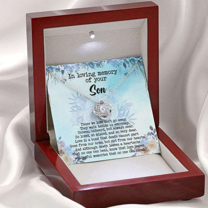 Memorials Necklace, Loss Of Son Gift, Grief Gift For Mother, Sympathy Gift, In Loving Memory Son Remembrance Custom Necklace Rakva