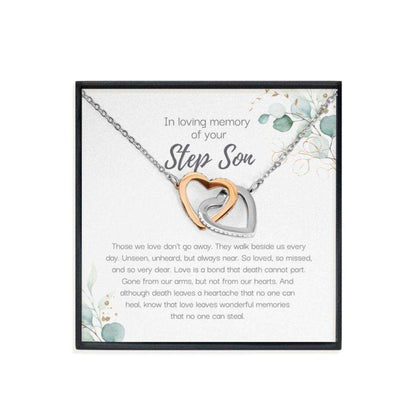 Memorials Necklace, Loss Of Step Son Gift, Grief Gift, Sympathy Gift, Step Son Remembrance Necklace, Bereavement Gift Memorials Necklace Rakva