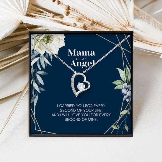 Memorials Necklace, Mama Of An Angel: Miscarriage Necklace Gift, Sorry For Your Loss, Angel Baby Bereavement Forever Love Necklace Rakva